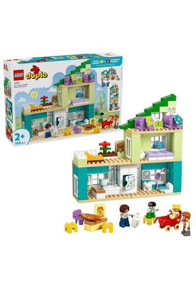 LEGO DUPLO Town Casă de familie modernă 3 în 1 cu figurine 10470