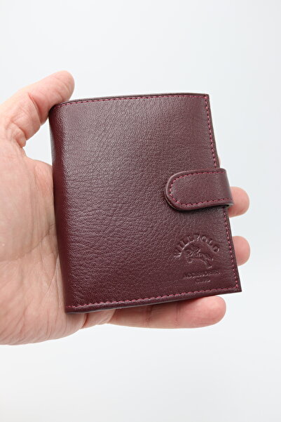 willpolo Genuine Leather Women's and Men's Burgundy Wallets and Card Holder V...