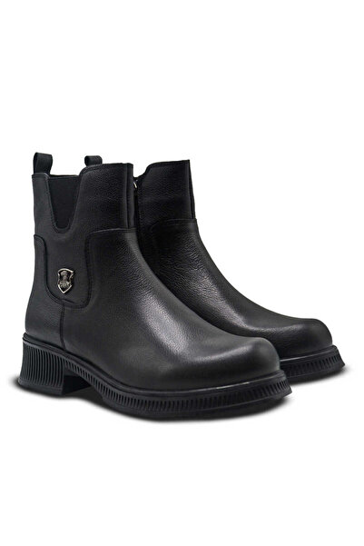 Venüs Leather Women's Casual Boots Black 2452706K