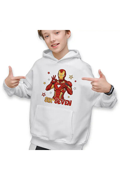 OEM Kids Boys' Six Seven Iron Man 67 Marvel Superhero Hoodie