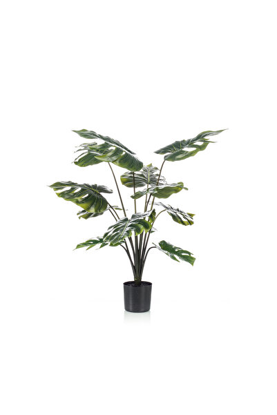 homez نبتة مونستيرا اصطناعية داخلية في أصيص، خضراء، 80 سم