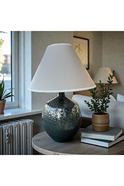 tureks pottery Nordic Curve Dekoratif Çömlek Masa Lambası Nordic Moss