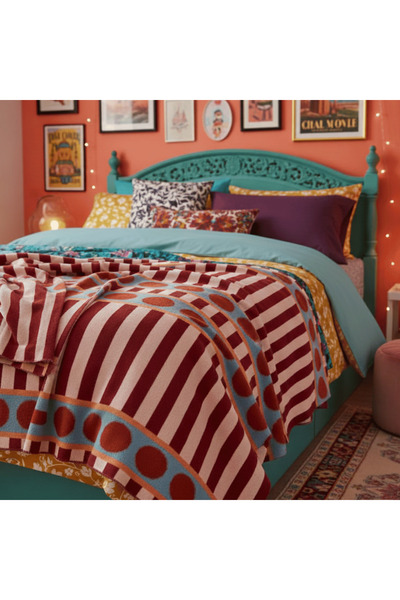 Miespiga Geometric Patterned Modern Knitwear Blanket/Soft Textured Sofa Cover...