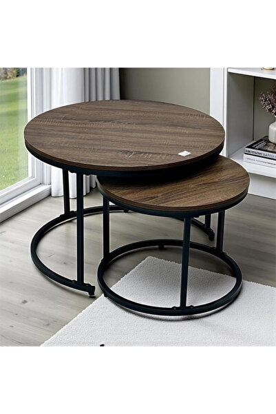 VALUE Nesting coffee table, set of two stackable side tables for living room ...