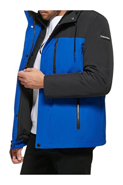 Calvin Klein Men's Hooded Jacket with Removable Bib