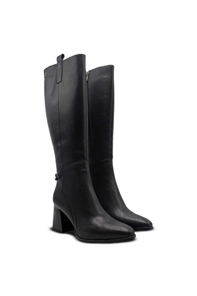 Venüs Deri Kadın Topuklu Çizme Siyah 2553904K
