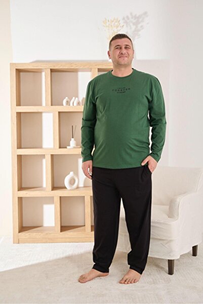 FORMO Men's 100% Cotton Long Sleeve Printed Oversize Quality Pajama Set