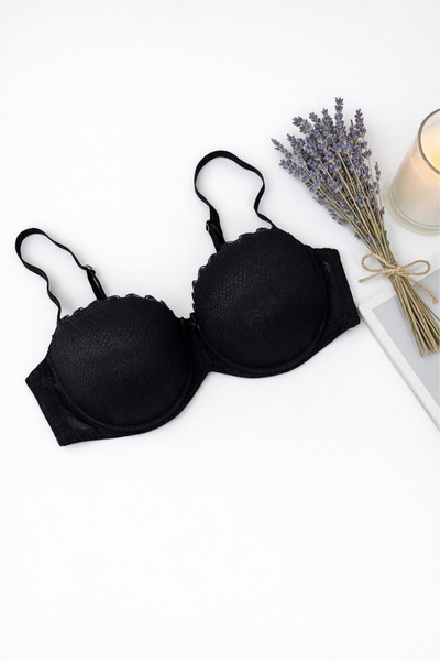 MILANOFOX Lace Detailed Underwire Supported Padded Bra |   Adjustable Strap P...