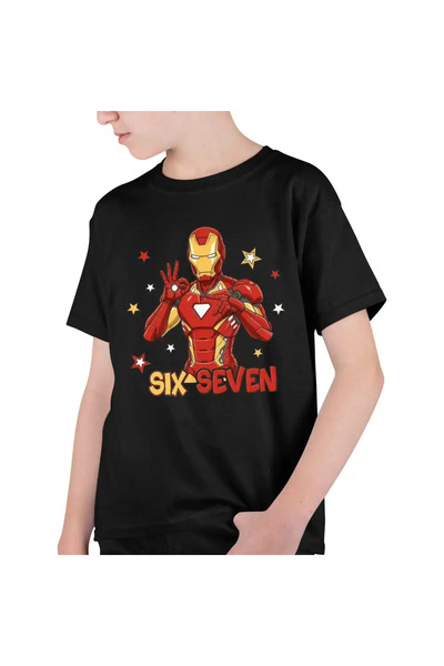 OEM Tricou Copii Baieti Six Seven Iron Man 67 Marvel Superhero
