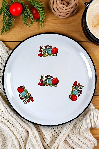 Muhtelif Enamel Sini Tableware, Food Presentation Tray, Floor Tableware Zinc ...