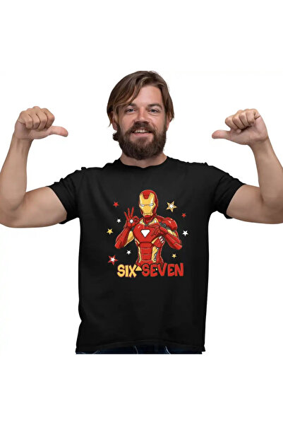 OEM Men's T-Shirt Six Seven Iron Man 67 Marvel Superhero