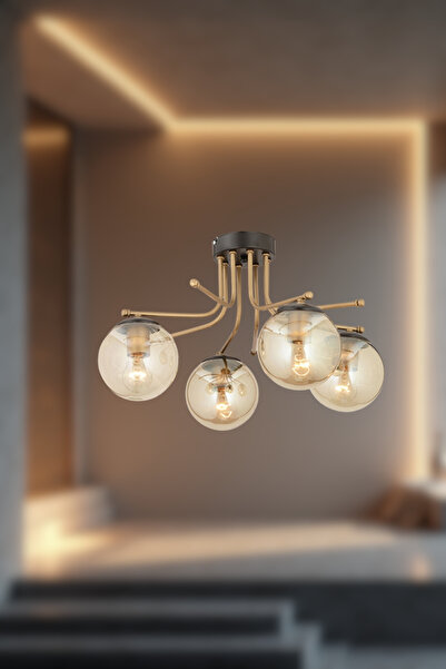 RONİSU AYDINLATMA Novira Sarkıt Avize– 4 Farlı Renk Seçenekli Modern Tasarım ...