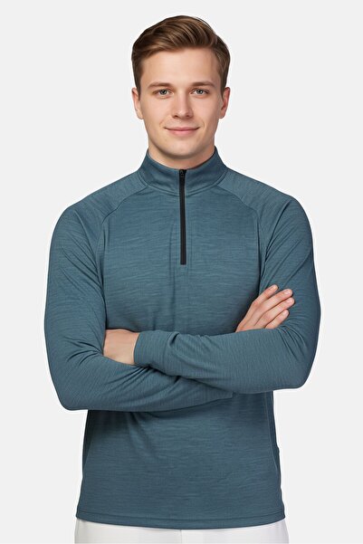 01 Algo Men Sportswear Fit Long Sleeve Training T-Shirt, Blue