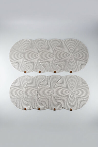 MS Glassware Set de 8 farfurii americane, cu bandă de rulare, set de suportur...