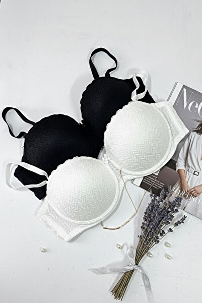 MILANOFOX Set of 2 Lace Detailed Underwire Supported Padded Bra |   Adjustabl...