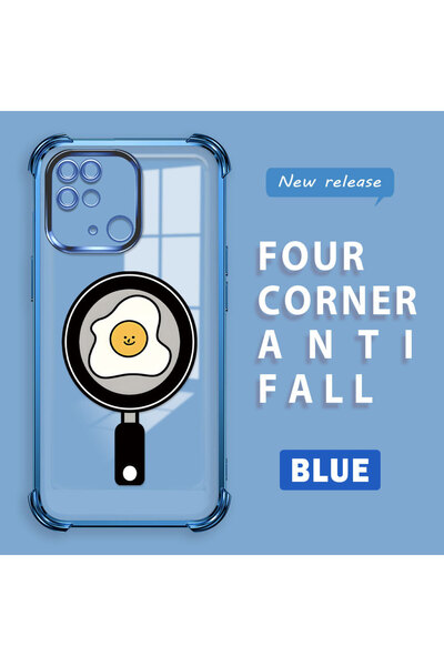 ucuc حافظة حماية من السيليكون الشفاف المتوافقة مع هاتف Redmi 10C، بنمط مموج