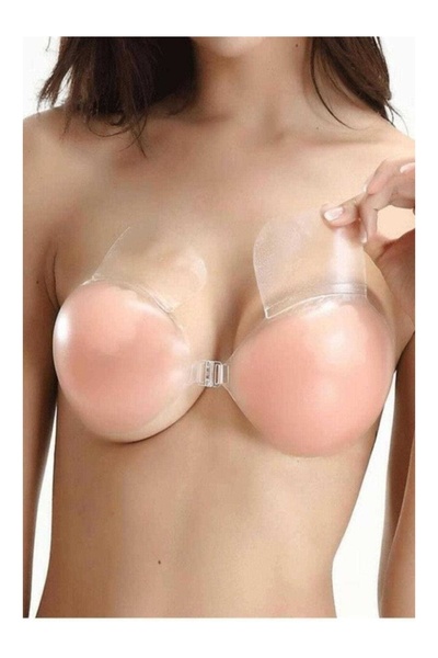 Yeni İnci Women's Silicone Adhesive Earless Ghost Bra 8888