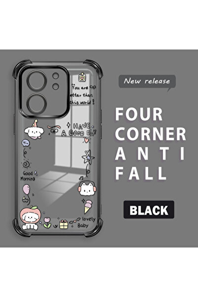 ucuc حافظة حماية من السيليكون الشفاف المتوافقة مع Mi 13T Pro/Mi 13T، نمط إبداعي