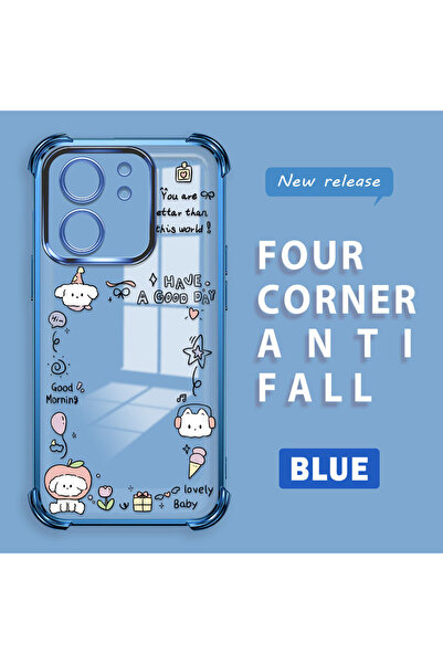 ucuc حافظة حماية من السيليكون الشفاف المتوافقة مع Mi 13T/Mi 13T Pro، نمط إبداعي