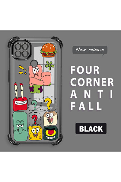 ucuc حافظة حماية من السيليكون الشفاف المتوافقة مع هاتف Redmi 9C، سبونج بوب