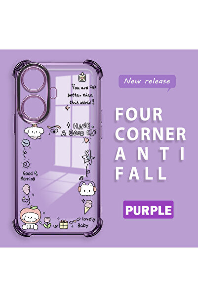 ucuc حافظة حماية من السيليكون الشفاف المتوافقة مع Realme C55 بنمط إبداعي