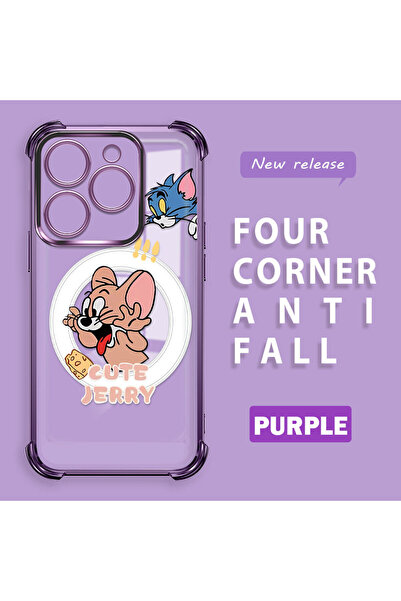 ucuc حافظة حماية من السيليكون الشفاف المتوافقة مع تكنو سبارك 20/20C توم وجيري