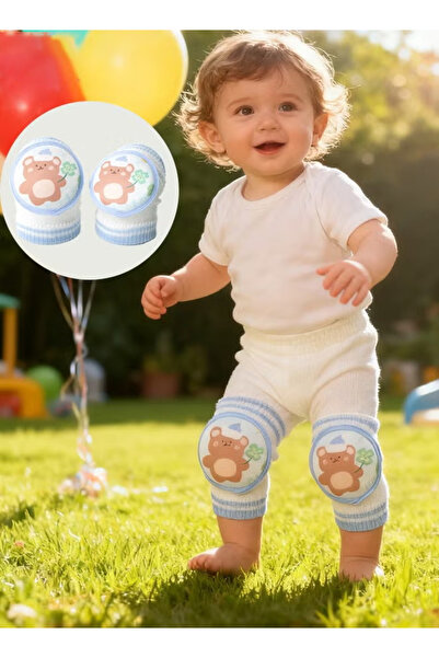 Generic Knitted baby crawling knee pads, breathable baby knee protectors, war...