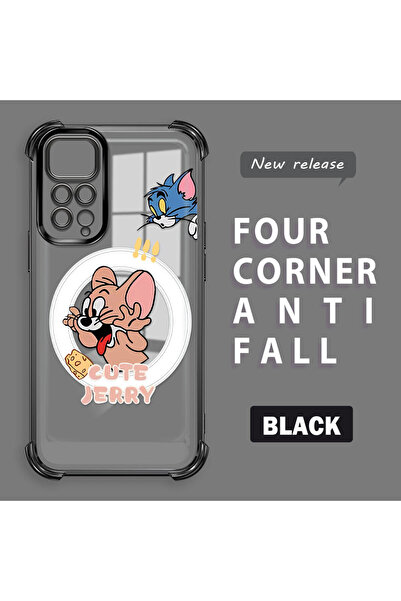 ucuc حافظة حماية من السيليكون الشفاف المتوافقة مع هاتف Redmi Note 11S توم وجيري