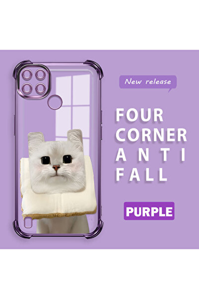 ucuc حافظة واقية من السيليكون الشفاف المتوافقة مع هاتف Realme C25Y/C21Y بنمط ...