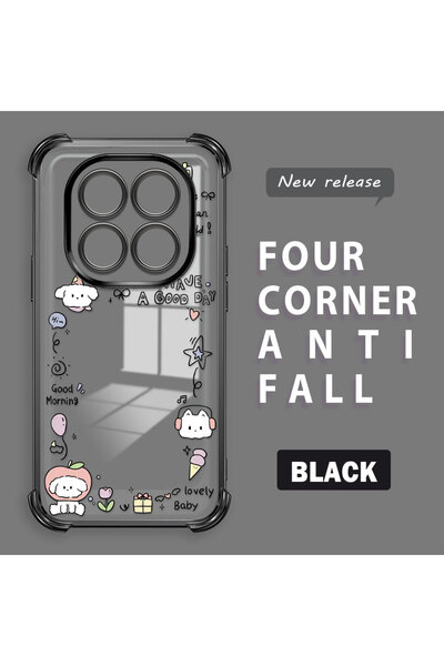 ucuc حافظة حماية من السيليكون الشفاف المتوافقة مع هاتف Redmi Note 14 Pro 4G ب...