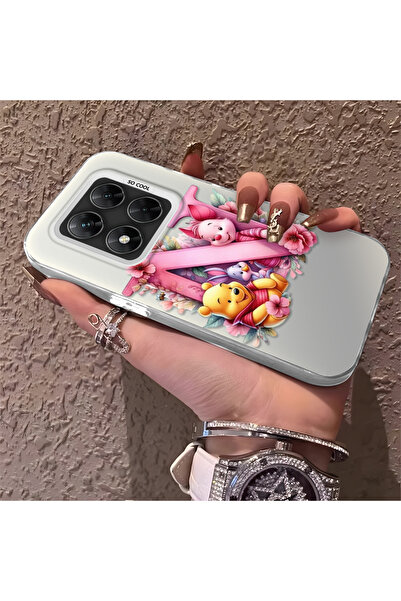 Hontinga حافظة صلبة رفيعة متوافقة مع كاميرا Poco X7 5G مع نمط دب لطيف