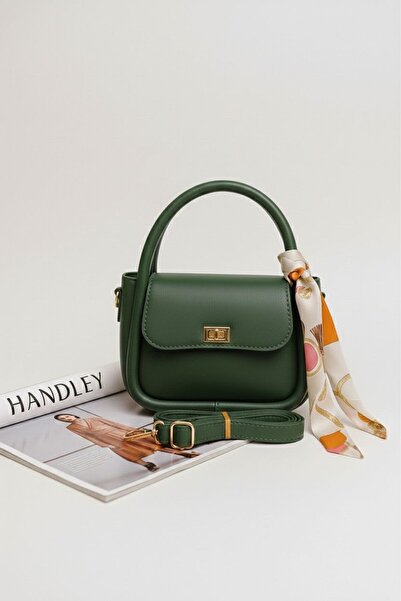 Handley Luxury Crossbody Bag with Scarf Detail for Hand and Shoulder