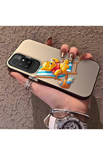 Hontinga حافظة رقيقة وصلبة متوافقة مع كاميرا Redmi 10 2022، نمط دب لطيف