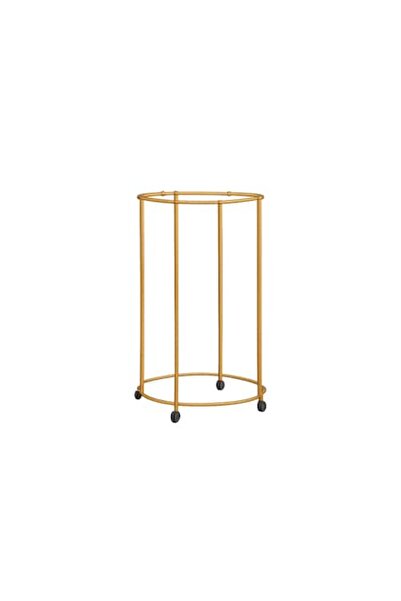 OEM Round Clothes Rack, Metal, Gold, 130cm x 80cm, with Wheels