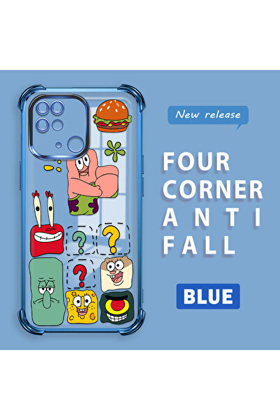 ucuc حافظة حماية من السيليكون الشفاف المتوافقة مع هاتف Redmi 10C، سبونج بوب