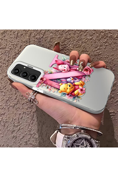 Hontinga حافظة صلبة رفيعة متوافقة مع كاميرا سامسونج جالاكسي A25، نمط دب لطيف