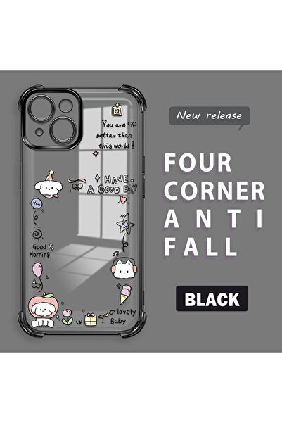 ucuc حافظة واقية من السيليكون الشفاف المتوافقة مع هاتف iPhone 14 بنمط إبداعي