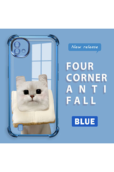 ucuc حافظة حماية من السيليكون الشفاف المتوافقة مع Realme C20/C20A بنمط القطط