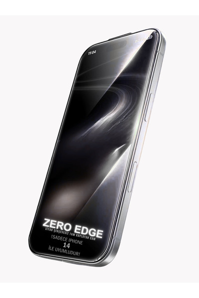 Evax واقي شاشة متوافق مع iPhone 14 من سلسلة Zero باللون الأسود بدون إطار يغطي...