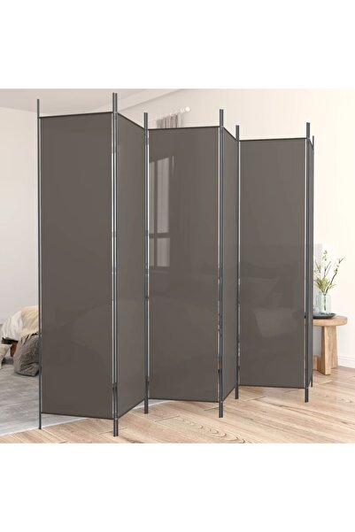 vidaxl 6-Panel Room Divider Anthracite 300x200 cm Fabric