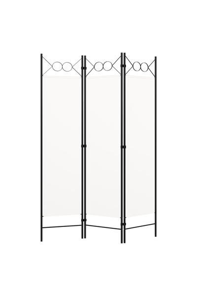 vidaxl 3-Panel Room Divider White 120x180 cm
