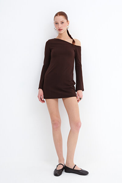 Addax Uzun Kollu Mini Elbise E18018