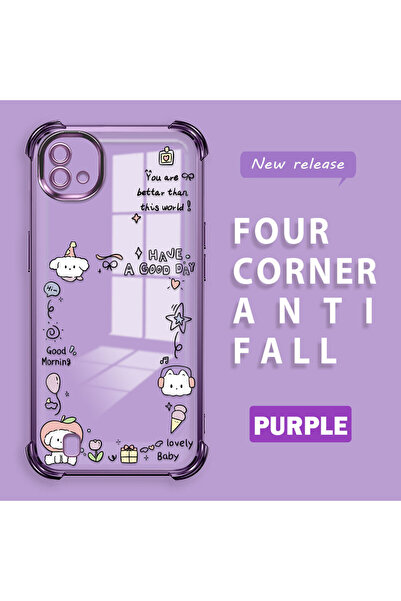 ucuc حافظة واقية من السيليكون الشفاف المتوافقة مع Realme C20/C20A بنمط إبداعي