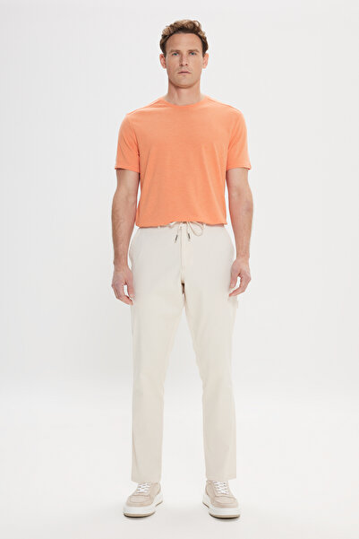 AC&Co / Altınyıldız Classics Beige Oversized Loose Cut Tie-Waist Cotton Stret...