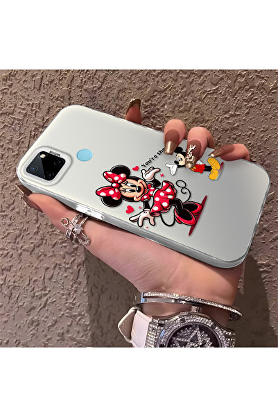 Hontinga حافظة صلبة رقيقة متوافقة مع كاميرا Realme C21Y/C25Y بنمط ميني