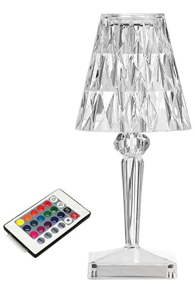 BLOOMING TIME Acrylic Diamond Table Lamp Remote & Touching Control Multicolour