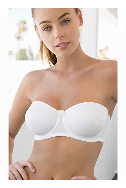 Yeni İnci Women's Strapless Patterned Underwire Shaping / Sculpting Bra 1780
