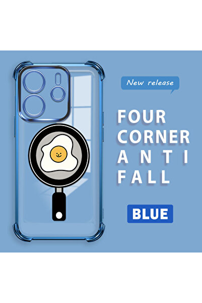 ucuc Redmi Note 14 Compatible Transparent Silicone Flutter Protective Case wi...