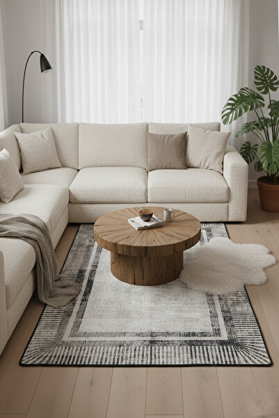Chilai Home Eat Dekoratif Halı, Yıkanabilir, Kaymaz Tabanlı Djth