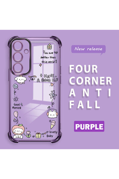 ucuc حافظة حماية من السيليكون الشفاف المتوافقة مع هاتف سامسونج جالاكسي A55 بن...